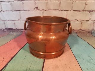 Vintage Antique French Solid Copper Plant Pot Ice Champagne Bucket Planter Plant 2
