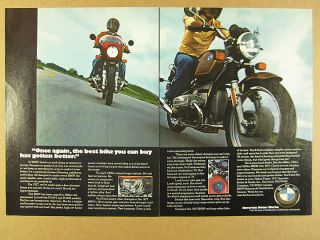 1977 Bmw R100s & R100/7 Motorcycles Color Photo Vintage Print Ad