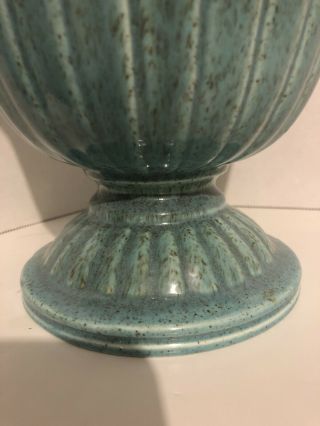 Vintage 1940s Red Wing M - 1519Turquoise Speckled 7” Vase by Charles Murphy 2