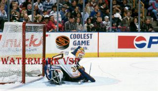 Jon Casey St Louis Blues 35 Mm Slide Negative Hockey Nhl 1996 Vs Calgary