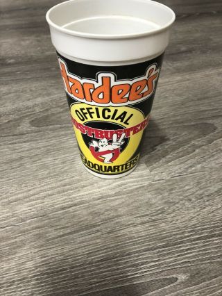 Vintage 1989 Hardee ' s Ghostbusters 2 Plastic Cup Promotion Official Headquarters 2