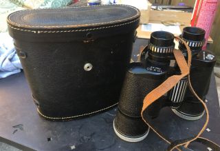 Vintage Kalimar 10 X 50 Field 5.  3 Degrees Binoculars W/leather Case Japan