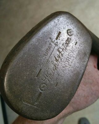 Vintage Antique Wright & Ditson St.  Andrews Hickory Shaft Golf Club Niblic Wedge