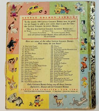 Vtg Circus Time A Little Golden Activity Book by Marion Conger 1955 Copyright 2
