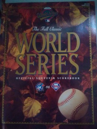 1993 World Series Program: Toronto Blue Jays Vs Philadelphia Phillies