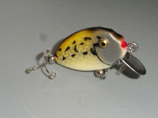 VINTAGE FISHING LURE HEDDON TINY PUNKINSEED SERIES 380 CRAPPIE SCALE C.  1955 - 65 2