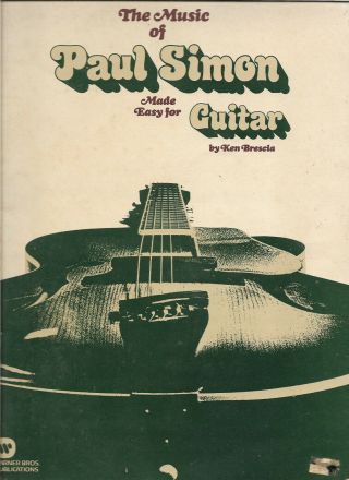 Vintage The Music Of Paul Simon Made Easy For Guitar Paperback
