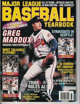 1996 Major League Baseball Yearbook Greg Maddux Cover