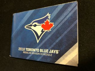 2018 Toronto Blue Jays Baseball Pocket Schedule Tickets Version