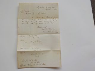 Civil War Document 1863 Major General John Sedgwick 6th Maine Antique 1 Vtg