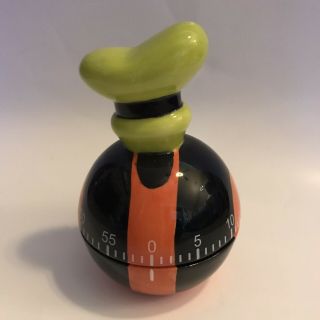 Vintage Disney Goofy Ceramic Figure,  60 Minute Kitchen Egg Timer W/ Alarm