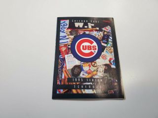 Rs20 Chicago Cubs 1995 Mlb Baseball Pocket Schedule - Budweiser