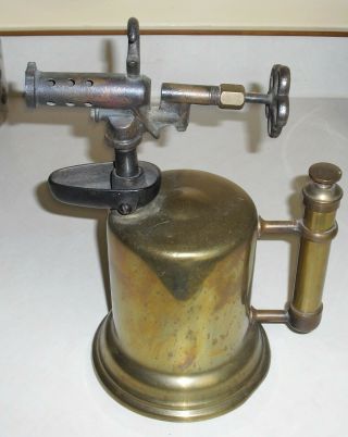 Vintage Antique Torrid - Geo.  W.  Diener Mfg Co Brass Blow Torch Soldering Tool