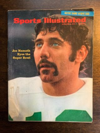 Sports Illustrated December 9,  1968 Joe Namath Cover Over 50 Years Old