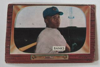 1955 Bowman Ernie Banks Chicago Cubs 242 Baseball Card