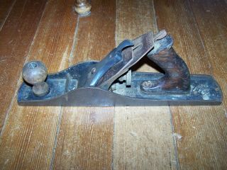 Antique 1910 Stanley No.  5 Smooth Bottom Jack Plane Woodworking Tool Good User