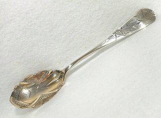 Coin Silver N.  G.  Wood & Sons Boston,  Massachusetts Jelly Spoon,  Ca.  1880