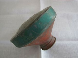 Vintage/antique Red And Green Screw - On Sprinkler/ Spout For Old Watering Can