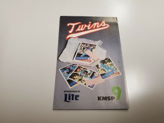 Rs20 Minnesota Twins 1985 Mlb Baseball Pocket Schedule - Kmsp/miller Lite
