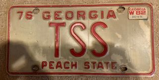 Official State Of Georgia 1976 Official License Plate