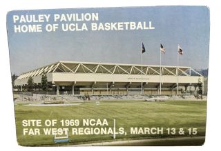 1968 - 69 Ucla Bruins - College Basketball Pocket Schedule - Pauley Pavilion