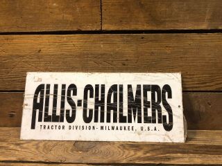 Allis Chalmers Tractor Combine Sign Wd Wd45 Ac U G Farm Barn Gas Vintage Antique