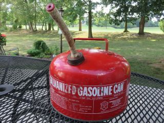 Vintage Eagle 2 1/2 Gal.  Galvanized Gas Can Model Sp 2 1/2 Usa Look
