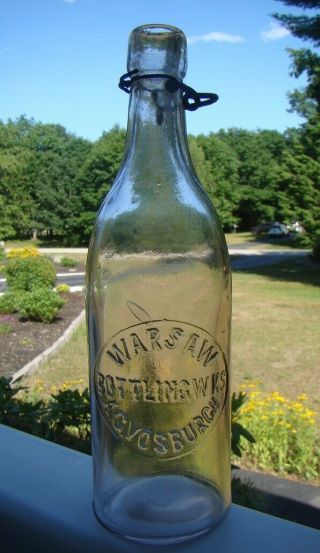 Antique Warsaw Bottling Wks.  - A.  G.  Vosburgh Blob Top Beer Bottle - (n.  Y - In.  - Mo.  ?)