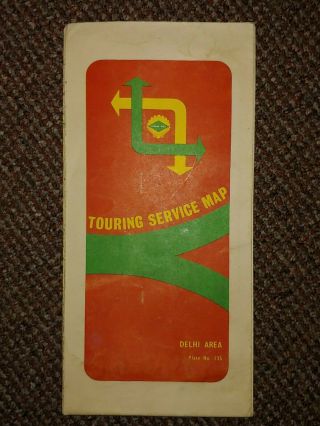 1960 Map Of Delhi,  India.  Touring Service Map.