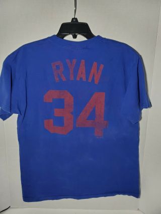 Texas Rangers Nolan Ryan Jersey T - Shirt Large Mlb Majestic Brand Vintage