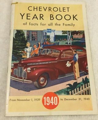 1940 Chevrolet Year Book Of Facts And Figures Booklet