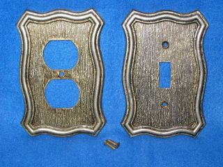 Vintage Pre - Owned Brass Wall And Switch Outlet Plate Covers