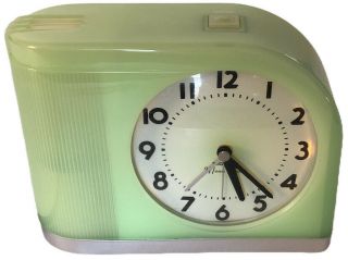 Vintage Westclox Big Ben Moon Beam Lime Neon Green Alarm Clock 43000