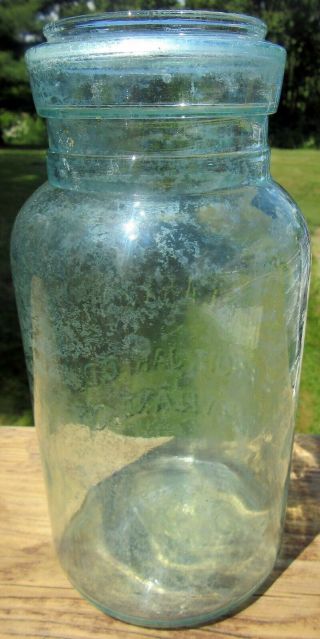 Antique CLARKE FRUIT JAR CO.  CLEVELAND,  O.  Jar - Light Aqua 2