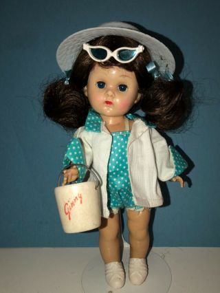 Vintage Vogue Ginny Doll In Her Medford Tagged 1956 Fun Time Sun Outfit