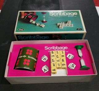 Absolutely Stunning Vintage 1968 Scribbage Game Lowe 100 Complete Quality Game