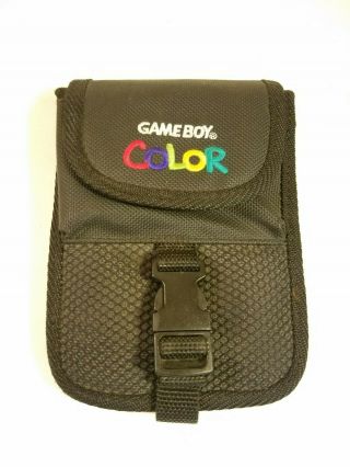 Vintage Nintendo Gameboy Color Carrying Case Travel Bag Pouch Black