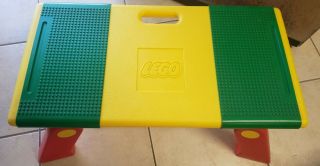 Vintage 1994 Lego Folding Lap Tray Table Building Storage Bins Folding Legs
