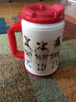 Vintage Coca - Cola Classic Insulated Travel Cup Mug 24 Oz Chick - Fil - A Handle Red