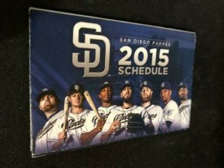 2015 San Diego Padres Baseball Pocket Schedule Coke Version