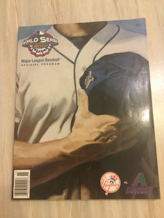 2001 World Series Official Program - Ny Yankees Vs.  Az Diamondbacks - Yankees Ed