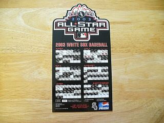 Mlb - Chicago White Sox 2003 Magnetic Schedule -