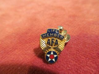 10k Gold Filled Enamel Afa Association Of Flight Attendants Life Member Pin