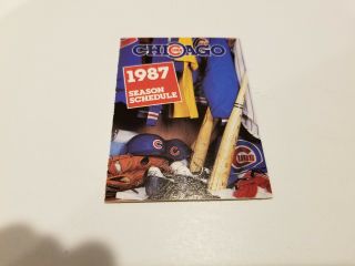 Chicago Cubs 1987 Mlb Baseball Pocket Schedule - Budweiser