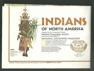 Fl97 - Indians Of North America – National Geographic Poster.  C.  1972