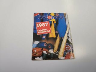 Rs20 Chicago Cubs 1987 Mlb Baseball Pocket Schedule - Budweiser