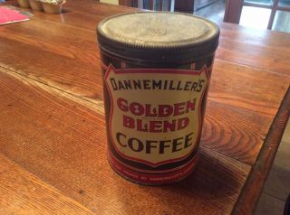 Antique Vintage 20’s 30’s Dannemiller’s Golden Blend Coffee Canton Oh Ships