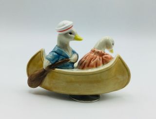 Vintage Otagiri Japan Porcelain Music Box “row Your Boat”