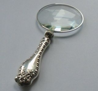 W.  J.  Myatt Hallmarked Sterling Silver Handle Magnifying Glass Chester 1905 2