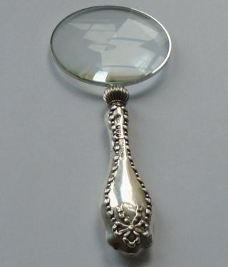 W.  J.  Myatt Hallmarked Sterling Silver Handle Magnifying Glass Chester 1905 3